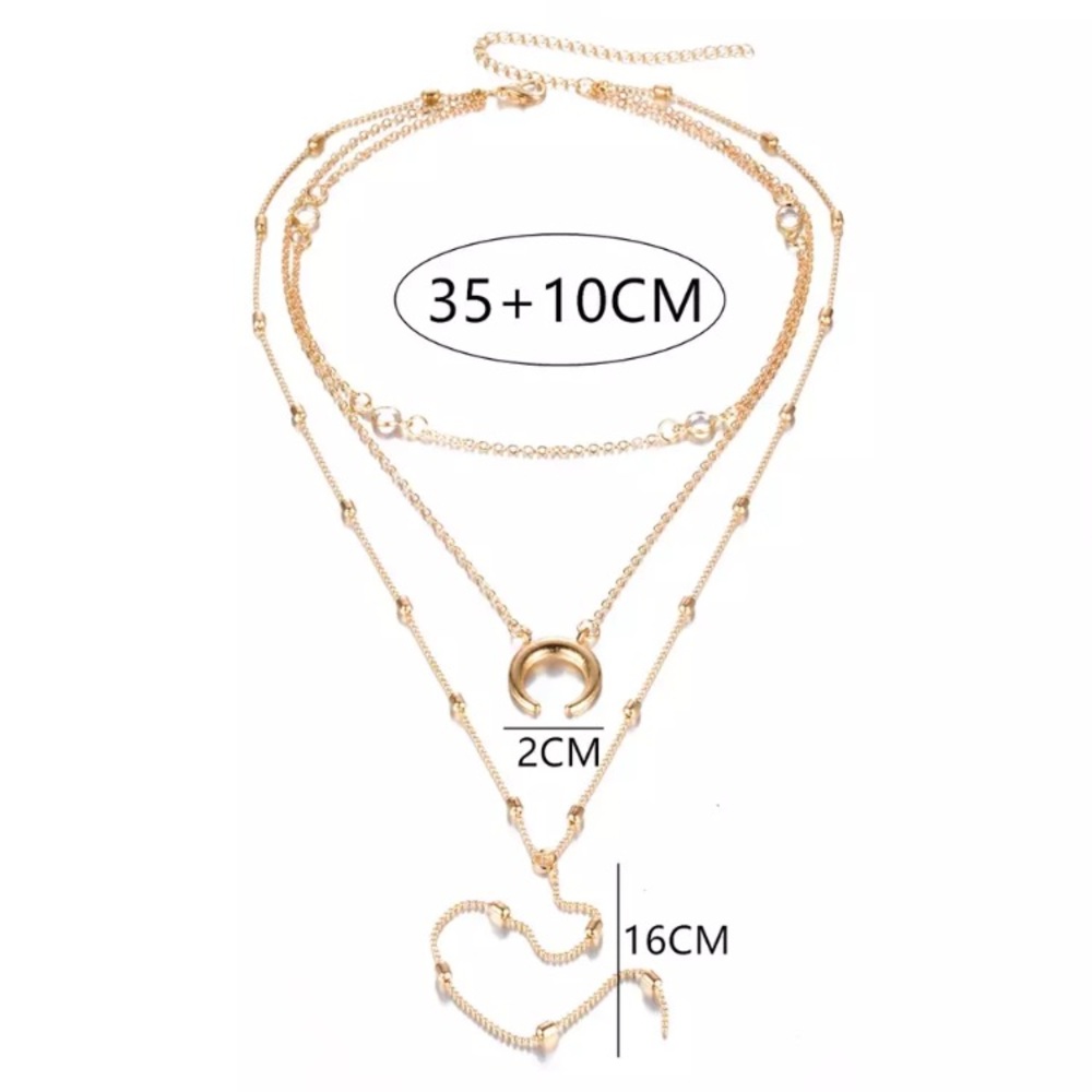 🛍 Long Drop Dainty Choker Necklace Boho Oxbow New - Picture 6 of 8